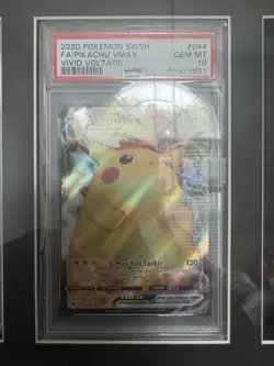 PSA 10 ⭐ Pokemon Pikachu VMAX 044 Vivid Voltage Full Art Graded Card - Image 1