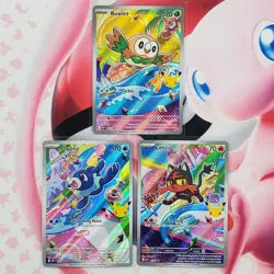 Rowlett 043 + Litten 044 + Popplio 045 - First Partner Pokemon Cards #L492 - Image 1