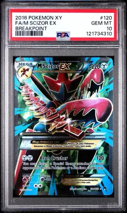 M Scizor EX Full Art Holo Card 120/122 Breakpoint Mint Condition PSA 10 - Image 1