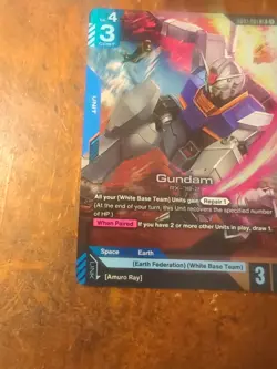 Gundam (GD01-001) - Newtype Rising #GD01-001 LR - NM Holo Foil Gundam Card Game - Image 5