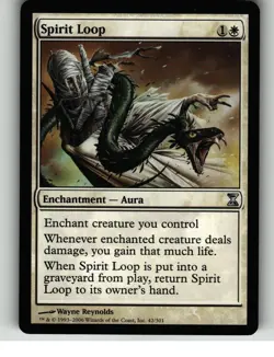 Spirit Loop 42 Uncommon Time Spiral Magic: The Gathering Lightly Played - Image 1