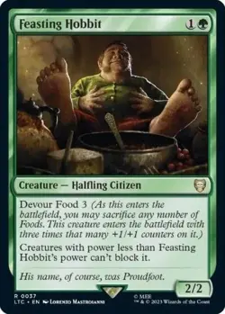 NM Feasting Hobbit, MTG, Lord of the Rings, Magic the Gathering, 37 - Image 1