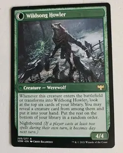 Wildsong Howler Howlpack Piper Innistrad: Crimson Vow Regular NM Near Mint MTG - Image 1