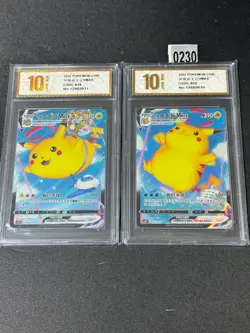 Pokemon Chinese Surfing Pikachu V CSDC-022, Surfing Pikachu V CSDC-024 Grade 10 - Image 1