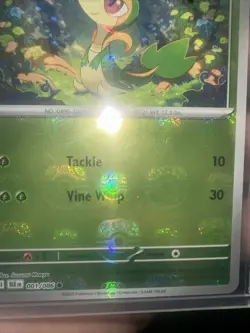 Pokemon Snivy 001/086 (Master Ball Pattern) Sv: Black Bolt Reverse Holo NM/M+ - Image 2