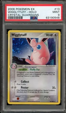 Pokemon Wigglytuff EX Crystal Guardians Holo Rare #13 PSA 9 Mint - Image 1