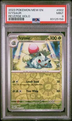 2023 Pokemon 151 Ivysaur Reverse Holo PSA 9 MINT #002 Uncommon - Image 1