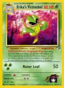 Erika's Victreebel - 26/132 - Rare - Unlimited Edition HP, English Pokemon Gym H - Image 1
