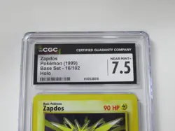 1999 Pokemon Base Set Zapdos Holo 16/102 CGC 7.5 - Image 2