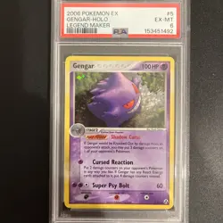 2006 POKEMON EX LEGEND MAKER #5 GENGAR-HOLO PSA 6 - Image 1