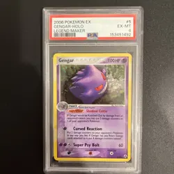 2006 POKEMON EX LEGEND MAKER #5 GENGAR-HOLO PSA 6 - Image 4