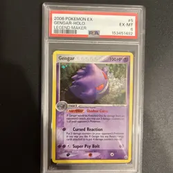 2006 POKEMON EX LEGEND MAKER #5 GENGAR-HOLO PSA 6 - Image 5