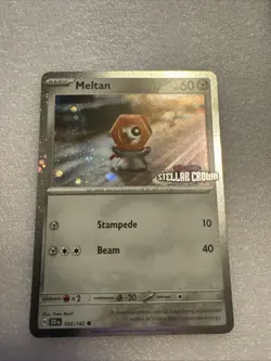 Meltan Stellar Crown Stamped 102/142 Pokemon Cosmo Holo - NM - Image 1