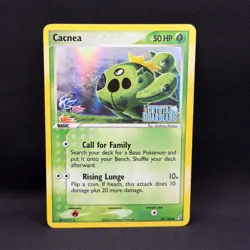 2006 Cacnea 47/100 Pokemon Crystal Guardians (STAMPED) Reverse Holo Near Mint - Image 1