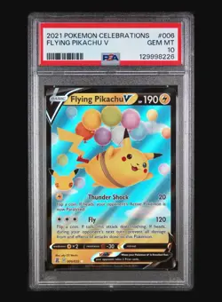 Pokemon Flying Pikachu v 006/025 Celebrations Ultra Rare PSA 10 Gem Mint - Image 1