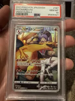 Pokemon TCG Charizard 187/184 Japanese VMAX Climax Character Rare PSA 10 - Image 1