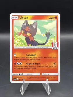 NM Litten 182/SM-P | Pokemon KFC Stamped Promo Indonesian - Image 1