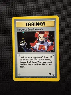 Pokemon Rocket's Sneak Attack 16/82 Team Rocket Holo Rare Trainer - LP - Image 1