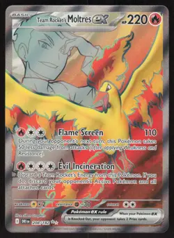 Team Rocket's Moltres ex 208/182 Ultra Rare Destined Rivals Pokemon Near Mint - Image 1