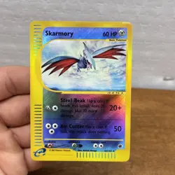 Pokemon TCG Expedition Base Set Skarmory #63/165 Reverse Holo Rare Played - Image 1