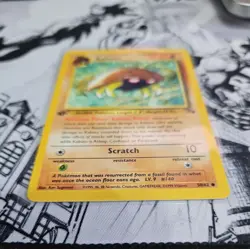 Pokemon TCG Kabuto Fossil 1st Edition Common Card 50/62 LP / Mint Condition - Image 3