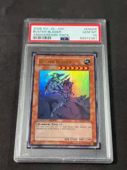 Yugioh PSA 10 Buster Blader YAP1-EN006 Limited Edition Ultra Rare POP 11 - Image 1