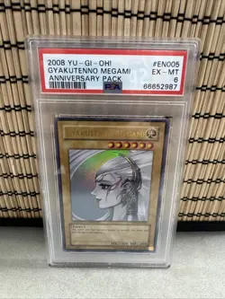 2008 Yu-gi-oh Gyakutenno Megami anniversary pack English PSA 6 - Image 1