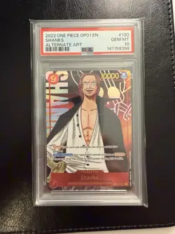 One Piece TCG OP01-120 SEC Shanks PSA 10 Romance Dawn English - Image 1