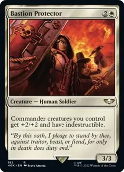 BASTION PROTECTOR 182 Universes Beyond Warhammer 40000 Commander MTG Magic 40K - Image 1