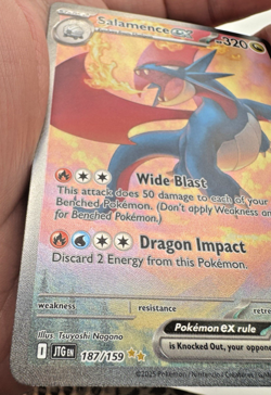 Salamence ex 187/159 Sv09: Journey Together Holo Rare Full Art Pokemon Card - Image 5