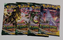 Pokemon Evolving Skies Art Set of 4 Booster Packs Sealed - Image 1