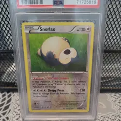 2016 POKEMON XY GENERATIONS #58 SNORLAX-REVERSE FOIL PSA 9 - Image 2