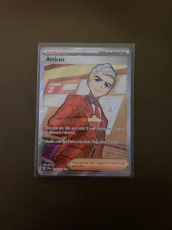 Atticus 134/131 Ultra Rare Full Art Trainer Prismatic Evolutions Pokemon TCG - Image 1