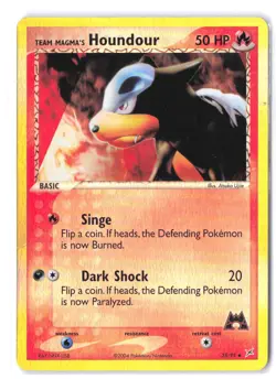 Team Magma's Houndour 35/95 HP Reverse Holo Team Magma vs Team Aqua Pokemon - Image 1
