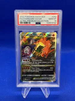 Pokemon Ultra Premium Collection UPC Charizard VSTAR #262 SWSH262 PSA 10 W Guard - Image 1