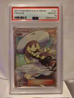 2017 Pokemon Sun & Moon 147/149 PSA Gem Mint 10, Lillie - Image 1