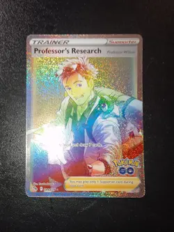 Pokemon TCG Professor's Research Pokemon GO Secret Rare Full Art Holo 084/078 - Image 1