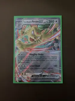 **B** TEAM ROCKET'S PERSIAN EX 150/182 DESTINED RIVALS POKEMON (DOUBLE RARE, LP - Image 1