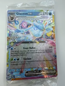 Pokemon TCG Prismatic Evolutions Glaceon ex #026/131 Stamped Promo Sealed - Image 1