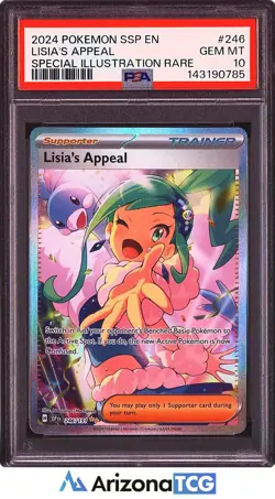 Pokemon 2024 Lisia's Appeal 246/191 SIR Surging Sparks GEM MINT PSA 10 - Image 1