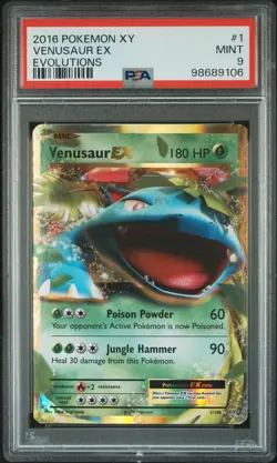 2016 POKEMON XY EVOLUTIONS #1 VENUSAUR EX PSA 9 - Image 1