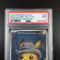 2023 Pokemon SVP Pikachu With Grey Felt Hat Pokemon x Van Gogh PSA 9 graded Mint - Image 2