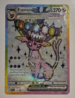 Pokemon TCG Espeon ex 175 Prismatic Evolutions Premium Figure Collection Promo - Image 1