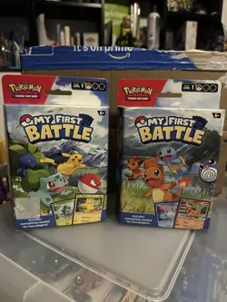 Pokemon My First Battle Decks Pikachu, Bulbasaur, Squirtle, Charmander Set of 2 - Image 1