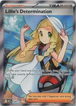 Lillie's Determination 169/132 Ultra Rare Mega Evolution Pokemon Near Mint - Image 1