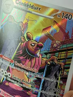 Conkeldurr 127/086 Sv: Black Bolt Illustration Rare Holo Pokemon TCG Secret NM+ - Image 2