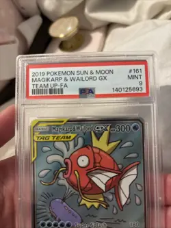 2019 Pokemon Team Up Magikarp & Wailord Gx Tag Team #161 PSA 9 - Image 3
