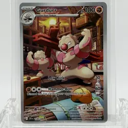 Pokemon TCG Black Bolt Gurdurr #126/086 Illustration Rare LP+ - Image 1