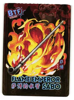 SABO FLAME BTF NO2.015 Carnival Cruise ONE PIECE Anime CCG Collectible Card - Image 1