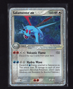 2007 POKEMON EX POWER KEEPERS #96/108 SALAMENCE EX HOLO RARE FOIL - Image 1
